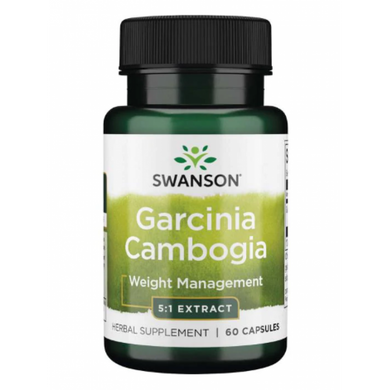 Гарциния Камбоджийский экстракт Swanson Garcinia Cambogia 5:1 Extract 80 mg 60 капсул