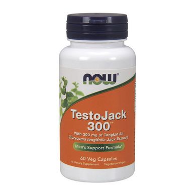 Бустер тестостерону Now Foods Testo Jack 300 (60 капс) тісто джек
