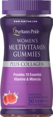 Витамины для женщин Puritan's Pride Women's Multivitamin Gummies Plus Collagen - 50 жувачек