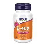 Вітамін Е, Vitamin E-400, Now Foods, зі змішаними токоферолами, 268 мг (400 МО), 50 гелевих капсул