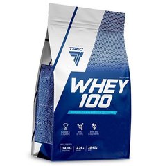Сироватковий протеїн концентрат Trec Nutrition Whey 100 900 грам Полуничний крем