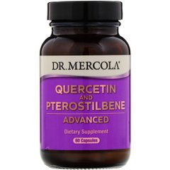 Кверцетин та Птеростильбен, Quercetin and Pterostilbene Advanced, Dr. Mercola, 60 капсул