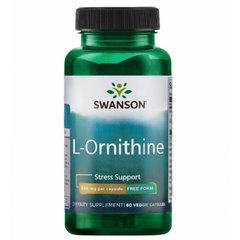 Орнітин Swanson L-Ornithine 500 mg 60 капсул