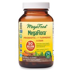 Пробіотики MegaFlora Probiotic with Turmeric, MegaFood, 60 капсул
