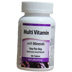 Комплекс витаминов и минералов Webber Naturals Multi Vitamin with Minerals One Per Day 100 таблеток