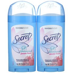 Дезодоранты со сбалансированным pH Secret (pH Balanced Deodorant Invisible Solid, Powder Fresh Twin Pack) 73 г каждый