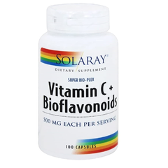 Витамин C c Биофлавоноидами, 500 мг, Solaray, 100 Капсул