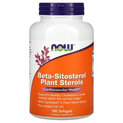 Бета-ситостерол Now Foods (Beta-Sitosterol Plant Sterols 180 мягких таблеток