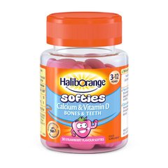 Кальцій з Вітаміном Д Haliborange Softies Calcium & Vitamin D Bones & Teeth 30 м'як. капсул strawberry