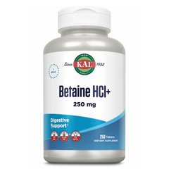 Бетаїн KAL Betaine HCl Plus 250mg 250 таблеток