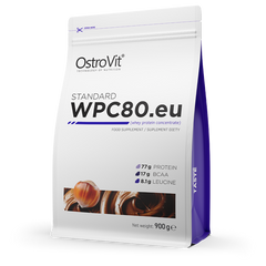 Сироватковий протеїн концентрат OstroVit WPC80.eu 900 г hazelnut cream