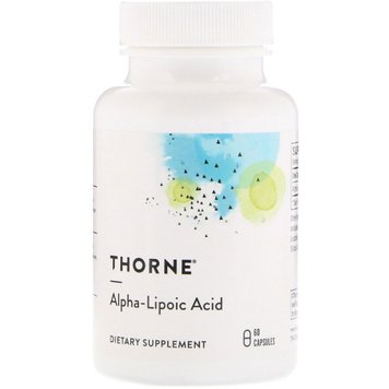 Альфа-ліпоєва кислота, Alpha-Lipoic-Acid, Thorne Research, 60 капсул