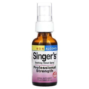 Спрей для горла заспокійливий, Singer's, Soothing Throat Spray, Herbs Etc., без спирту, професійний, 30 мл