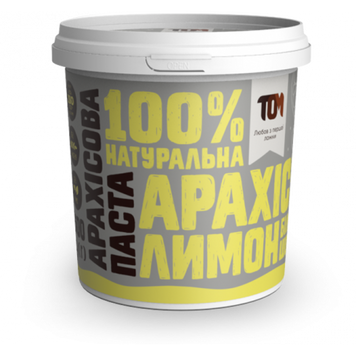 Натуральная арахисовая паста TOM 500 г з маком, бiлим шоколадом та лимоном