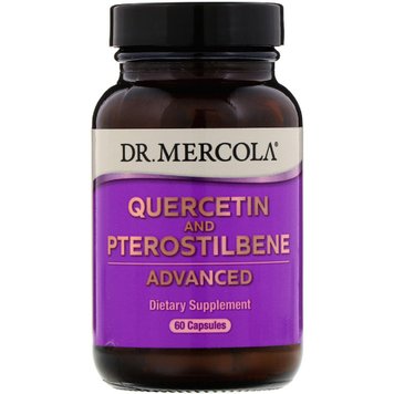 Кверцетин и Птеростильбен, Quercetin and Pterostilbene Advanced, Dr. Mercola, 60 капсул