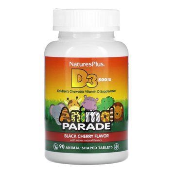 Вітамін Д3 для Дітей Nature's Plus Vit D3 500 IU Chewable 90 таблеток
