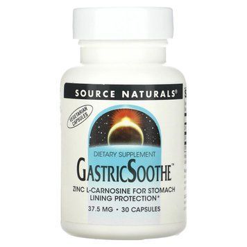 L-карнозин, GastricSoothe, Source Naturals, 37.5 мг, 30 капсул.