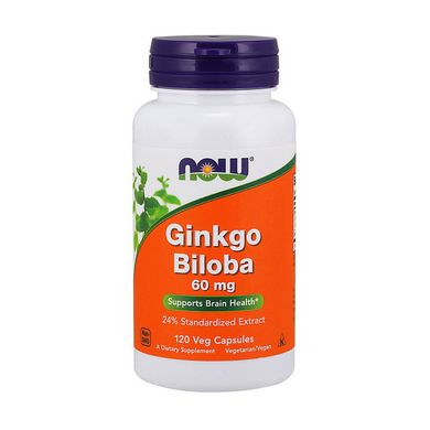 Гінкго білоба Now Foods Ginkgo Biloba 60 mg 120 капс