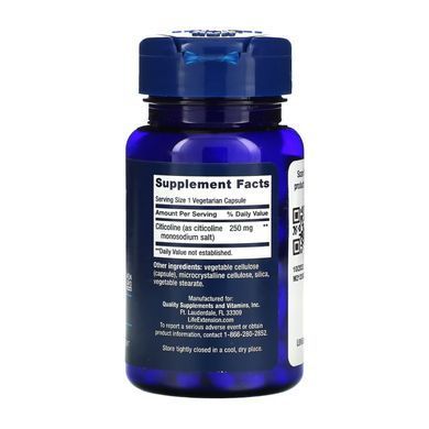 Цитиколін Life Extension Citicoline (CDP-Choline) 60 вег. капсул