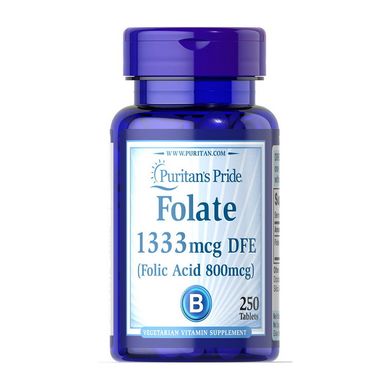 Фолієва кислота Puritan's Pride Folate 1333 mcg DFE (Folic Acid 800 mcg) 250 таблеток