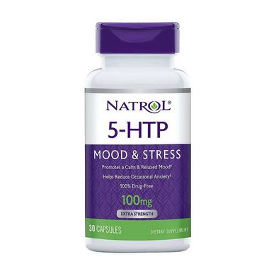 5-гідрокситриптофан Natrol 5-HTP 100 мг 30 капсул