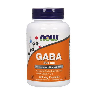 ГАМК Now Foods GABA 500 мг 100 капсул гамма-аминомасляная кислота