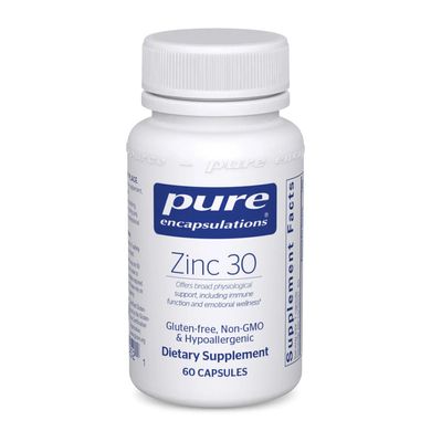 Цинк Pure Encapsulations Zinc 30 мг 60 капсул