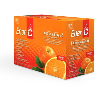 Вітамінний Напій для Підвищення імунітету, Смак Апельсину, Vitamin C, Ener-C, 30 пакетиків