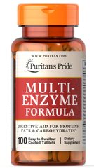 Ферменты энзимы Puritan's Pride Multi Enzyme (100 табл) пуританс прайд