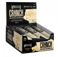 Фитнес батончики Warrior Crunch, High Protein, Low Sugar Bar 12x64 г White Chocolate Crisp