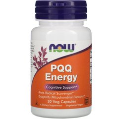 Вітамін В14 пірролохінолінхінон для енергії Now Foods (PQQ Energy) 30 вегетаріанських капсул