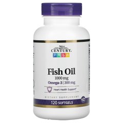 Омега 3 21st Century Fish Oil 1000 мг 120 капсул