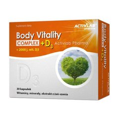 Комплекс витаминов и минералов Activlab Body Vitality Complex+D3 30 капсул