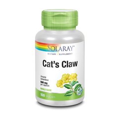 Кошачий коготь экстракт Solaray Cat`s Claw 500 mg 100 капсул