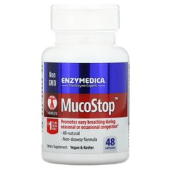 Ферменты протеолитические, MucoStop, Enzymedica, 48 капсул