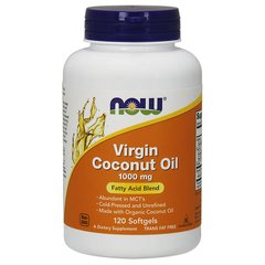 Кокосове масло Now Foods Virgin Coconut Oil тисячу mg (120 капс)