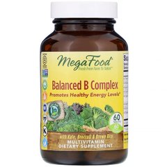 Збалансований комплекс вітамінів В, Balanced B Complex, MegaFood, 60 таблеток