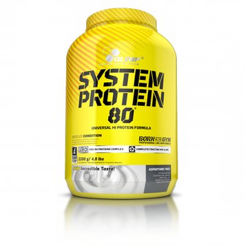 Комплексный протеин OLIMP System Protein 80 2200 г систем клубника