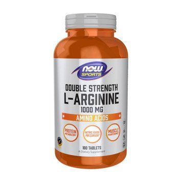 L-Аргінін подвійної сили Now Foods L-Arginine Double Strength 1000 mg 180 таблетки