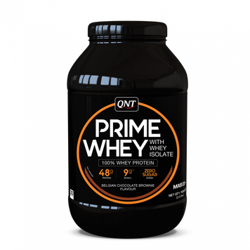Сироватковий протеїн ізолят QNT Prime Whey 908 грамм belgian chocolate brownie