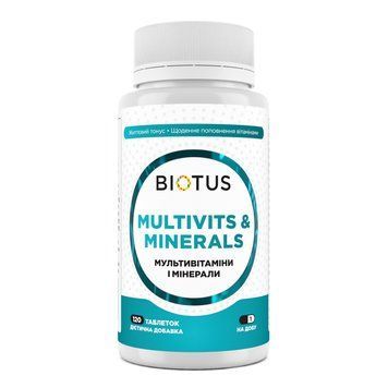 Мультивитамины и минералы, Multivits & Minerals, Biotus, 120 таблеток