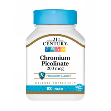 Хром піколінат 21st Century Chromium Picolinate 200 mcg - 100 Tabs