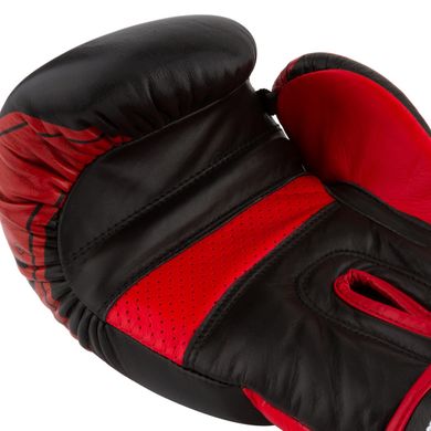 Боксерські рукавиці PowerPlay 3023 A Чорно-Червоні [натуральна шкіра] 16 унцій