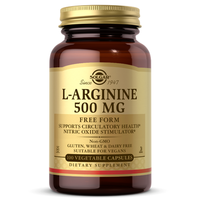 Л-Аргінін Solgar L-Arginine 500 mg 100 капс