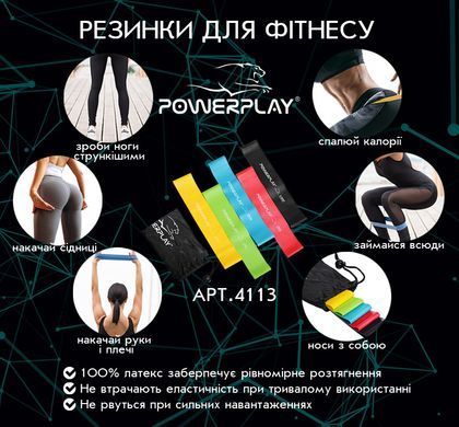 Фитнес резинки набор из 5шт PowerPlay 4113