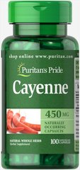 Кайенскийперець Puritan's Pride Cayenne 450 mg 100 капсул