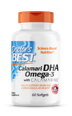 DHA докозагексаеновая кислота Глубоководный 500 мг, Calamarine, Doctor's Best, 60 желатиновых капсул