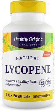 Ликопин, Natural Lycopene, Healthy Origins, 15 мг, 180 гелевых капсул