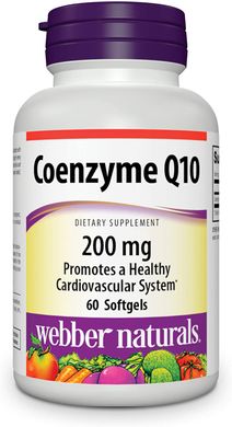 Коензим Webber Naturals Q10 Coenzyme Q10 200 mg 60 капсул