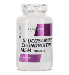 Глюкозамін хондроїтин МСМ Progress Nutrition Glucosamine Chondroitin Msm 90 таблеток